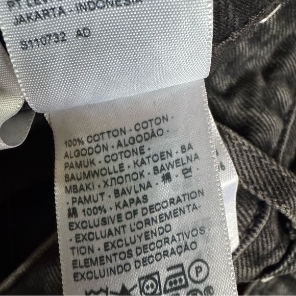 Levi's Premium LOW LOOSE JEANS black wide leg 33 - Picture 12 of 13